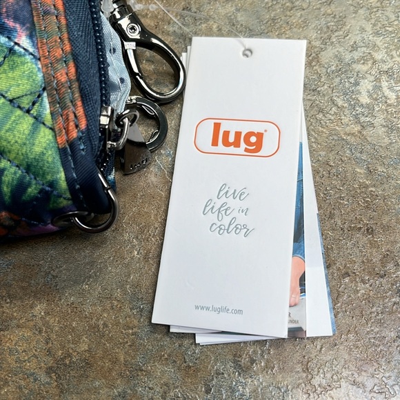 New with Tags Lug Quick Step Convertible Wallet Bloom Navy - Picture 3 of 3